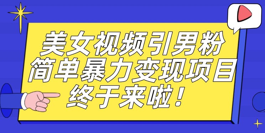 价值3980的男粉暴力引流变现项目，一部手机简单操作，新手小白轻松上手，每日收益500+【揭秘】-摸金项目网