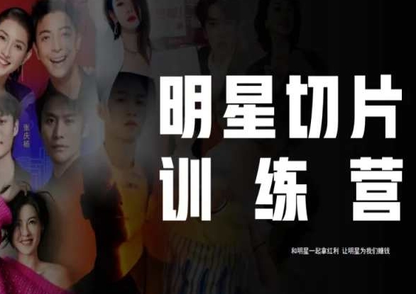 王子·明星切片线上训练营（2023），和明星一起拿红利，让明星为我们赚钱-摸金项目网