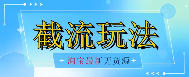 首发价值2980最新淘宝无货源不开车自然流超低成本截流玩法日入300+【揭秘】-摸金项目网