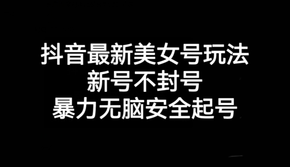 抖音最新美女号玩法，新号不封号，暴力无脑安全起号【揭秘】-摸金项目网