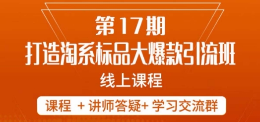 南掌柜-第17期打造淘系标品大爆款，5天线上课-摸金项目网
