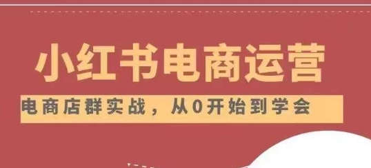 小红书店铺运营从小白到大神2.0，从入门到精通-摸金项目网