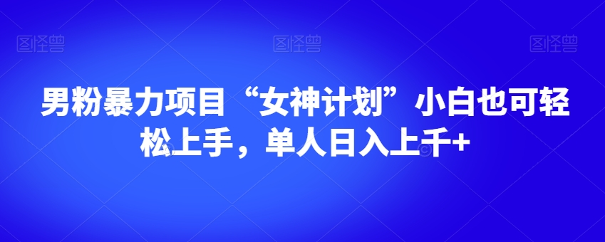 男粉暴力项目“女神计划”小白也可轻松上手，单人日入上千+【揭秘】-摸金项目网