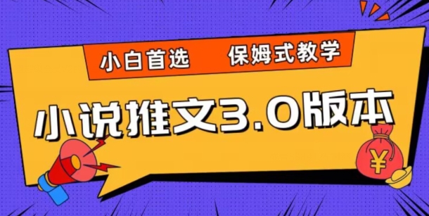 小说推文3.0玩法，日入两千+，保姆式教学，小白首选【揭秘】-摸金项目网