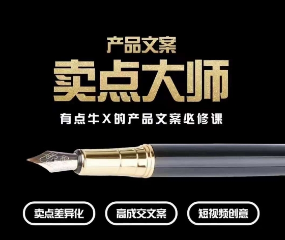 产品文案【卖点大师】高转化电商，有点牛X的产品文案必修课-摸金项目网
