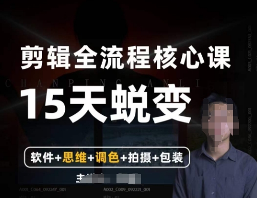 阿晖【全能剪辑高手训练营】剪辑+思维+调色+拍摄+包装（5合1）-摸金项目网