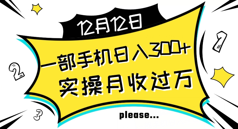 【全网变现首发】新手实操单号日入500+，渠道收益稳定，项目可批量放大【揭秘】-摸金项目网