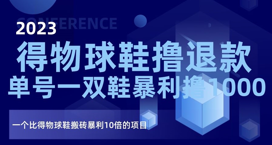 2023得物球鞋撸退款，单号一双鞋暴利撸1000，一个比得物球鞋搬砖暴利10倍的项目【揭秘】-摸金项目网