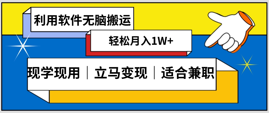 低密度新赛道视频无脑搬一天1000+几分钟一条原创视频零成本零门槛超简单【揭秘】-摸金项目网