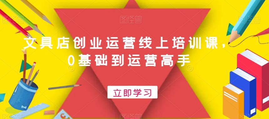 文具店创业运营线上培训课，0基础到运营高手-摸金项目网