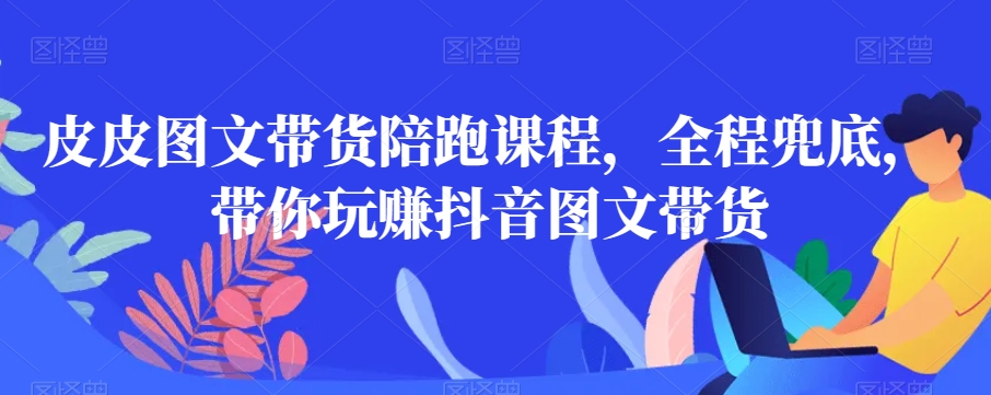 皮皮图文带货陪跑课程，全程兜底，带你玩赚抖音图文带货-摸金项目网