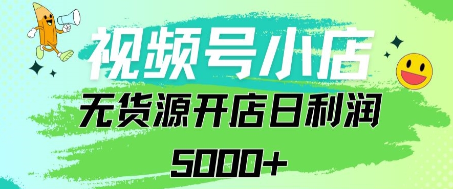 视频号无货源小店从0到1日订单量千单以上纯利润稳稳5000+【揭秘】-摸金项目网