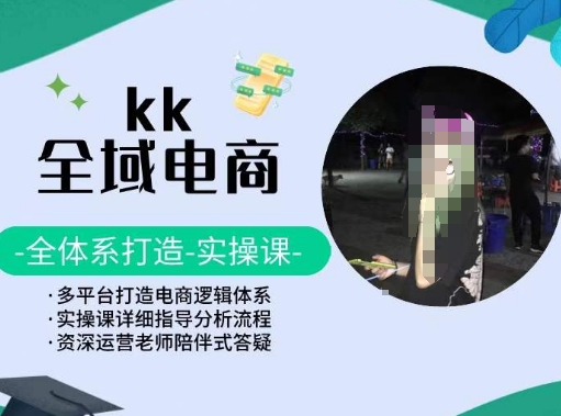 KK全域电商，全体系打造实操课，多平台打造电商逻辑体系-摸金项目网