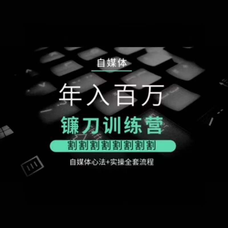 自媒体年入百万镰刀训练营，割割割割割割割割，自媒体心法+实操全套流程-摸金项目网