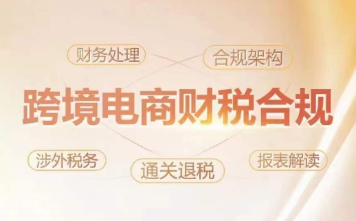 跨境老板财税合规特训营，规避财税风险、提升企业利润-摸金项目网