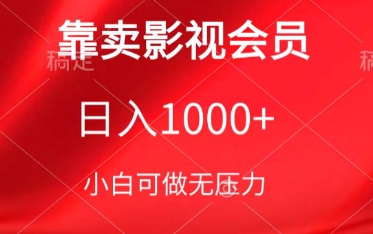 靠卖影视会员，日入1000+，落地保姆级教程，新手可学【揭秘】-摸金项目网