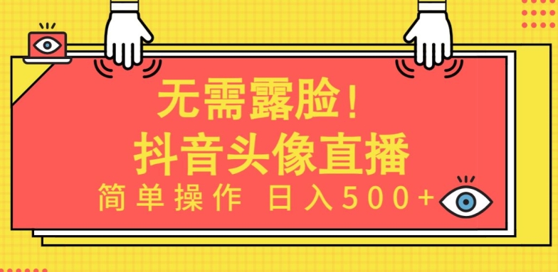 无需露脸，Ai头像直播项目，简单操作日入500+【揭秘】-摸金项目网