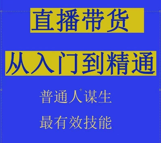 2024抖音直播带货直播间拆解抖运营从入门到精通，普通人谋生最有效技能-摸金项目网