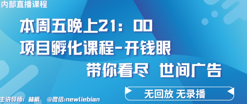 4.26日内部回放课程《项目孵化-开钱眼》赚钱的底层逻辑【揭秘】-摸金项目网