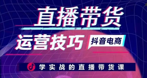 直播带货运营技巧，学实战的直播带货课-摸金项目网
