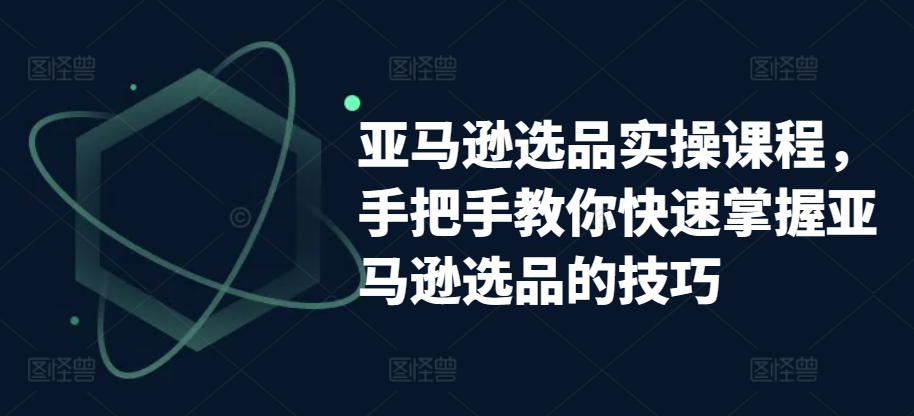 亚马逊选品实操课程，手把手教你快速掌握亚马逊选品的技巧-摸金项目网