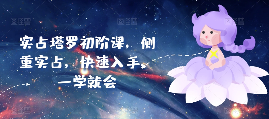 实占塔罗初阶课，侧重实占，快速入手，一学就会-摸金项目网