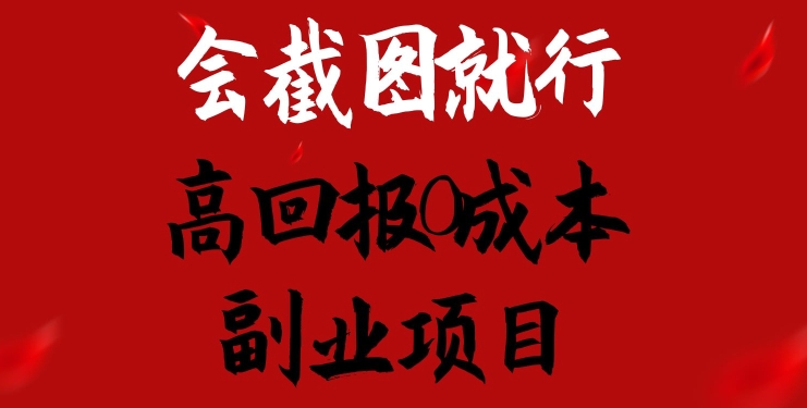会截图就行，高回报0成本副业项目，卖离婚模板一天1.5k+【揭秘】-摸金项目网