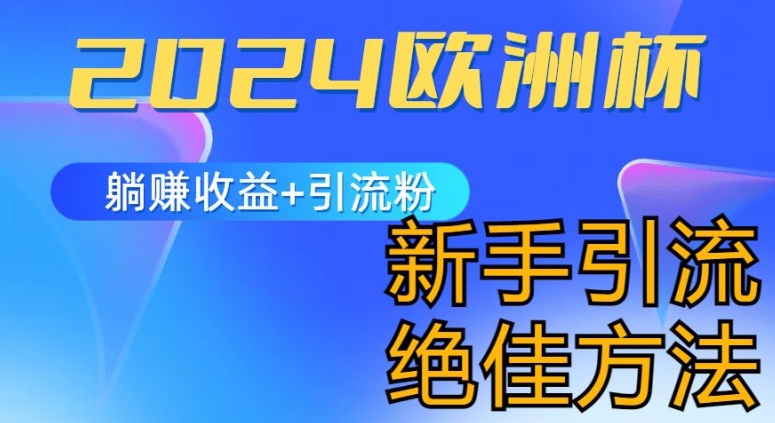 2024欧洲杯风口的玩法及实现收益躺赚+引流粉丝的方法，新手小白绝佳项目【揭秘】-摸金项目网