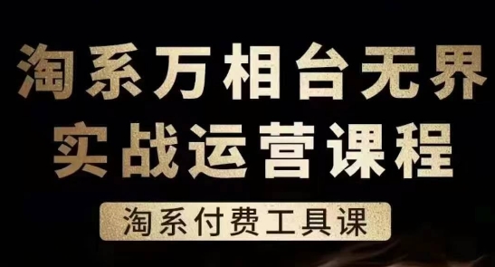 淘系万相台无界实战运营课，淘系付费工具课-摸金项目网