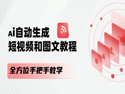 AI自动生成短视频和图文课程，全方位手把手教学-摸金项目网
