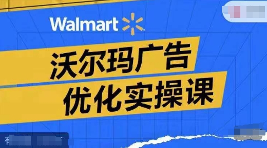 沃尔玛广告优化实操课，广告报告实操讲解，广告如何提高转化和ROAS等-摸金项目网