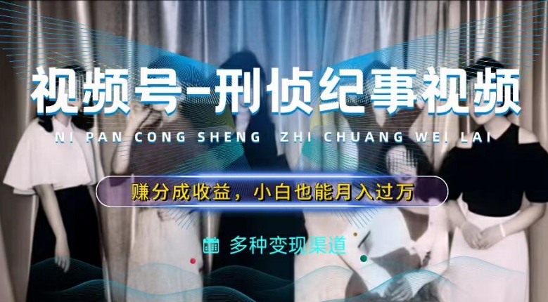 利用刑侦纪实视频，赚视频号分成计划收益，操作简单，新手小白轻松月入过万【揭秘】-摸金项目网