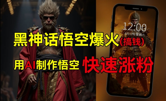黑神话悟空爆火，已有人利用这波热点变现几十万，普通人也可用AI蹭上这波热度搞钱，有多重变现方法-摸金项目网