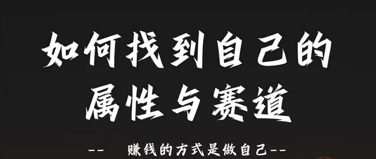 赛道和属性2.0：如何找到自己的属性与赛道，赚钱的方式是做自己-摸金项目网