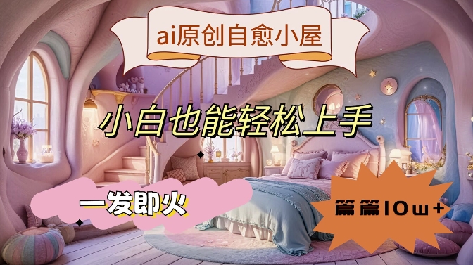 ai原创治愈小屋，小白也能轻松上手，一发即火，篇篇10w+【揭秘】-摸金项目网