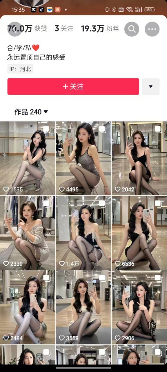 外面卖399的AI美女图文玩法，涨粉贼快，几天就万粉了-摸金项目网