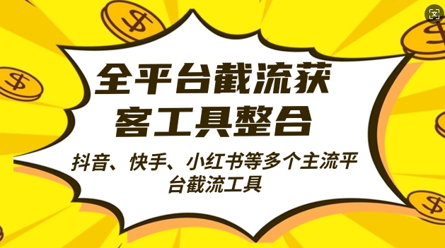 全平台截流获客工县整合全自动引流，日引2000+精准客户【揭秘】-摸金项目网