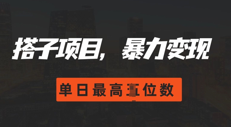 2024搭子玩法，0门槛，暴力变现，单日最高破四位数【揭秘】-摸金项目网