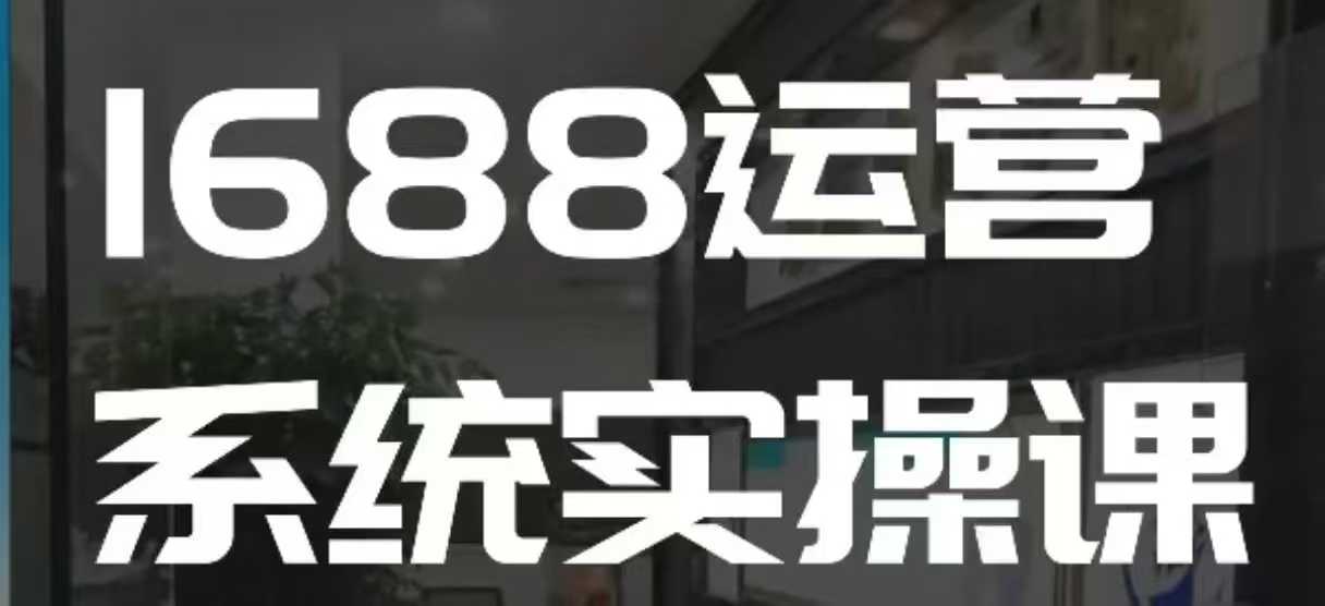 1688高阶运营系统实操课，快速掌握1688店铺运营的核心玩法-摸金项目网