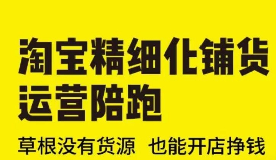 淘宝精细化铺货运营陪跑(部分更新至2025)，草根没有货源 也能开店挣钱-摸金项目网