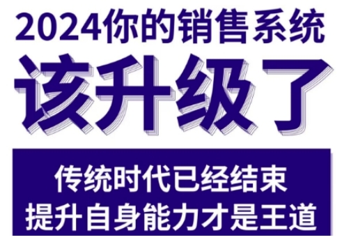 2024能落地的销售实战课，你的销售系统该升级了（更新2月）-摸金项目网