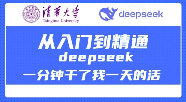 清华大学讲DeepSeek最全教程，从入门到精通，deepseek一分钟干了我一天的活-摸金项目网