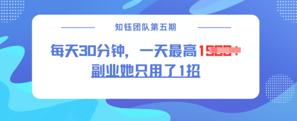 副业她只用了1招，每天30分钟，无脑二创，一天最高1.5k-摸金项目网