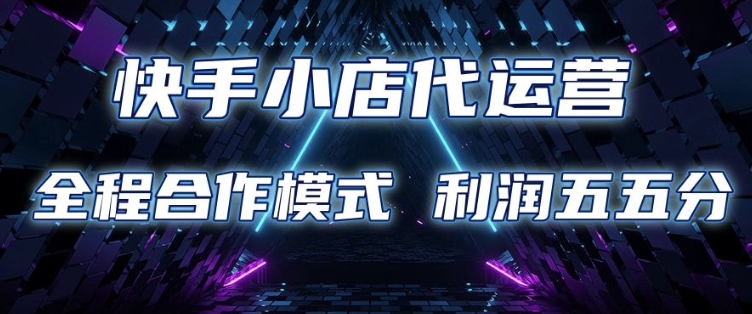 快手小店代运营 限时托管计划 合作模式 利润五五分成【揭秘】-摸金项目网