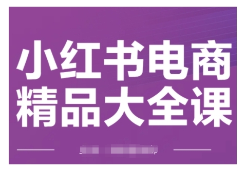 小红书电商精品大全课，快速掌握小红书运营技巧，实现精准引流与爆单目标，轻松玩转小红书电商(更新2月)-摸金项目网