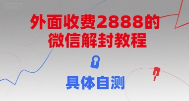 外面收费2888的微信解封教程，具体自测-摸金项目网