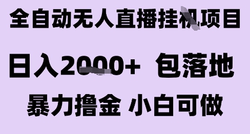 最新全自动抖音无人直播挂G项目，日入2k+ 包落地暴力撸金，小白可做【揭秘】-摸金项目网