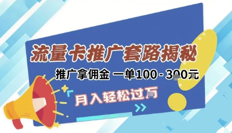 2025年外面卖1500的流量卡项目最新玩法，绿色无门槛对新手非常友好，日入3张+-摸金项目网