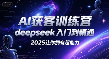 AI获客训练营，deepseek入门到精通，2025让你拥有超能力-摸金项目网